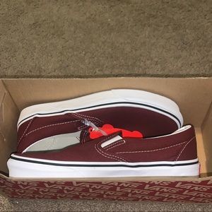 MAROON SLIP ON VANS